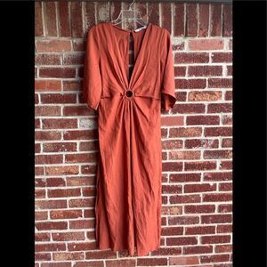 e.ssue Orange Dress Medium 